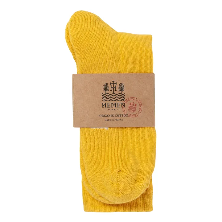 Hemen Biarritz Chaussettes Coton Bio | Jaune