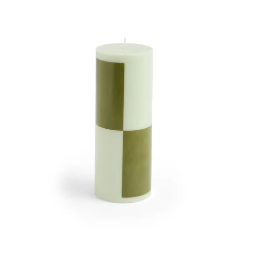 HAY  Column stearinlys, medium - light green/army