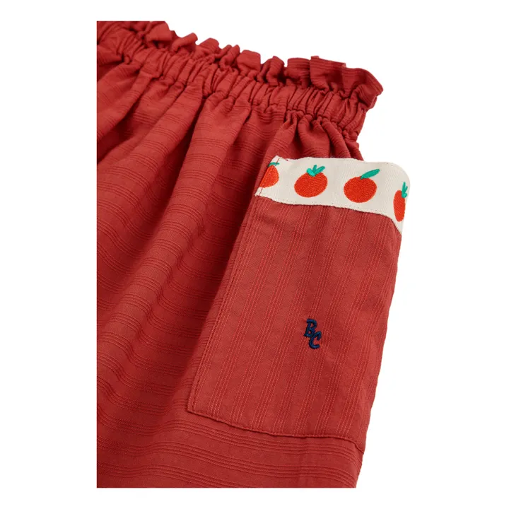 Bobo Choses Jupe Poches Brodées Tomates | Rouge