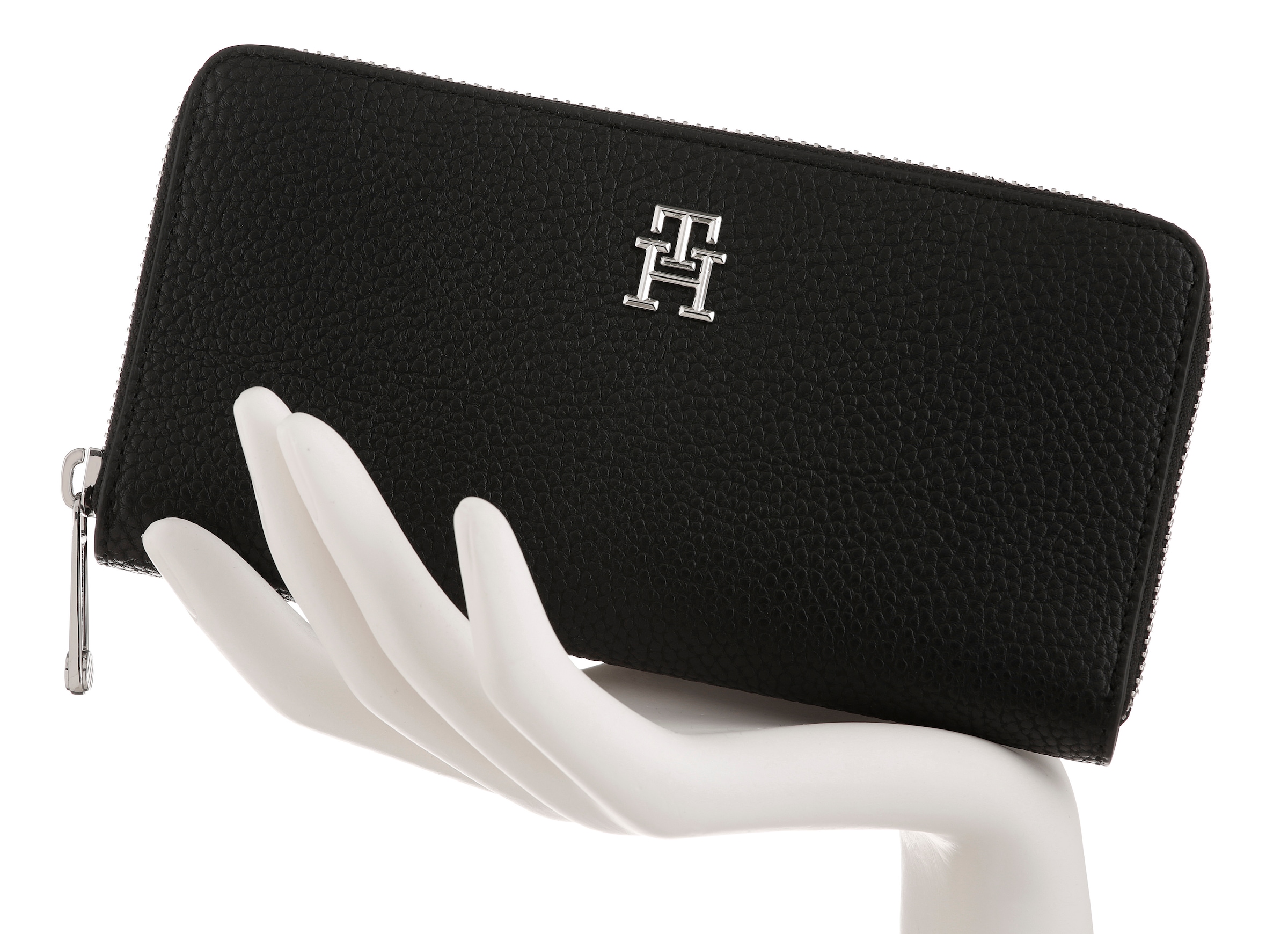 Tommy Hilfiger Geldbörse »TH EMBLEM LARGE ZA« mit TH-Emblem vorne