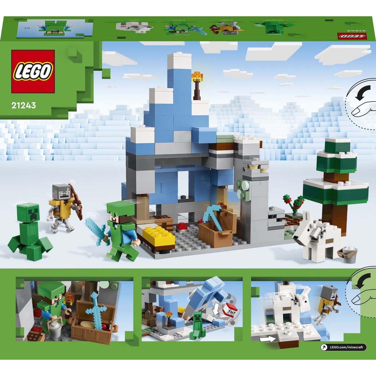 Les pics gelés Lego Minecraft 21243