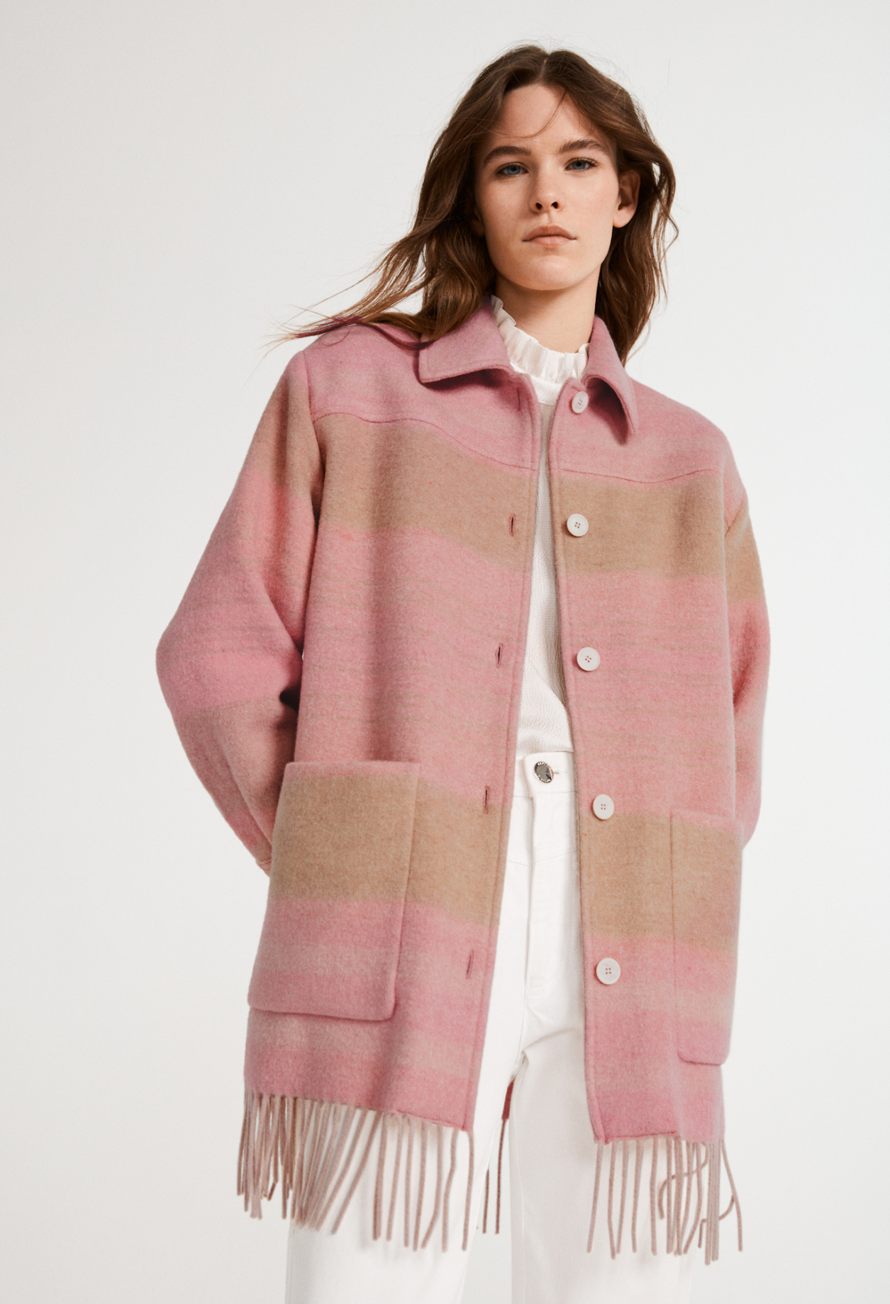 Manteau court en laine