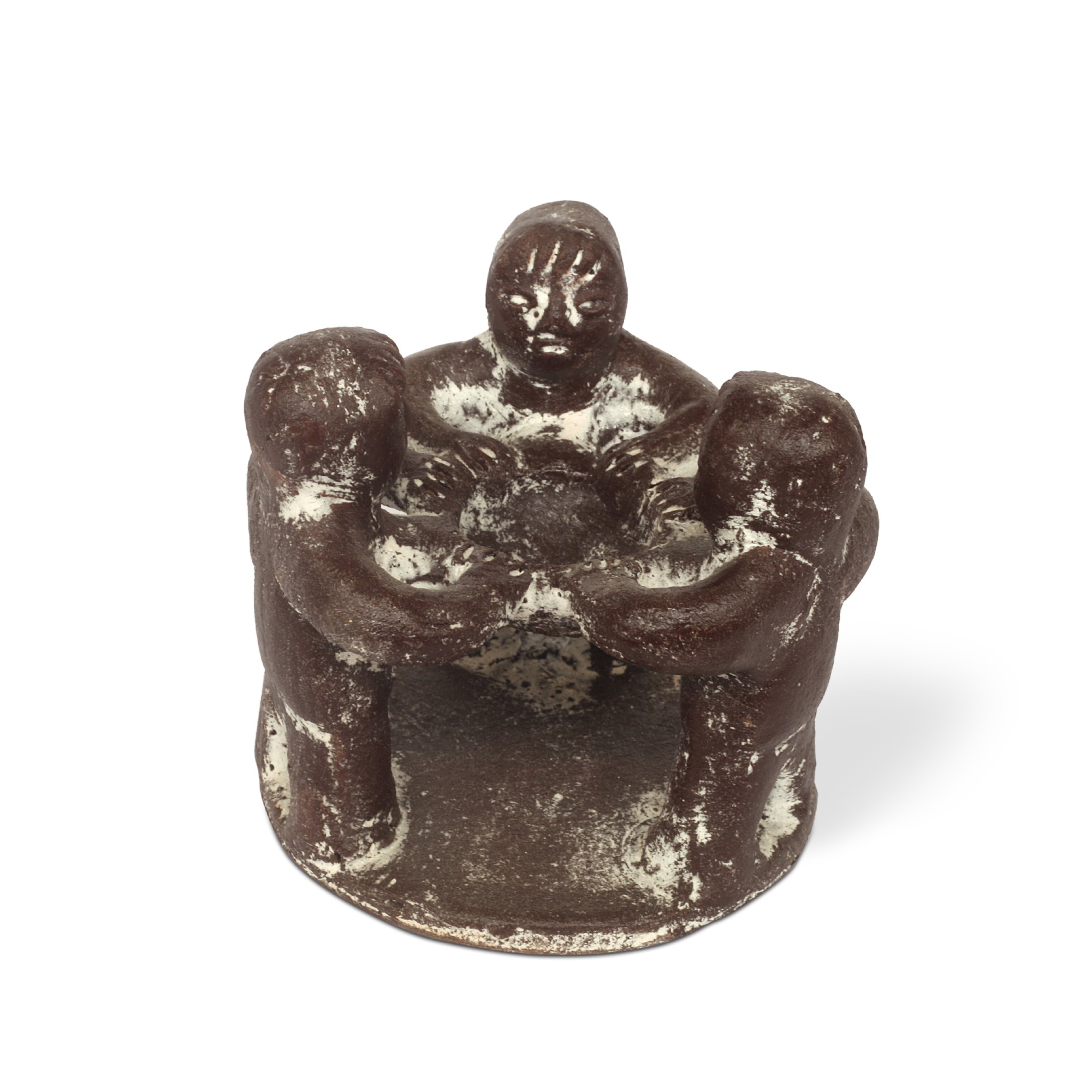 Kerzenhalter 'Friendship Circle 3', braun, Ø 13 cm, H 12 cm von fischer's lagerhaus