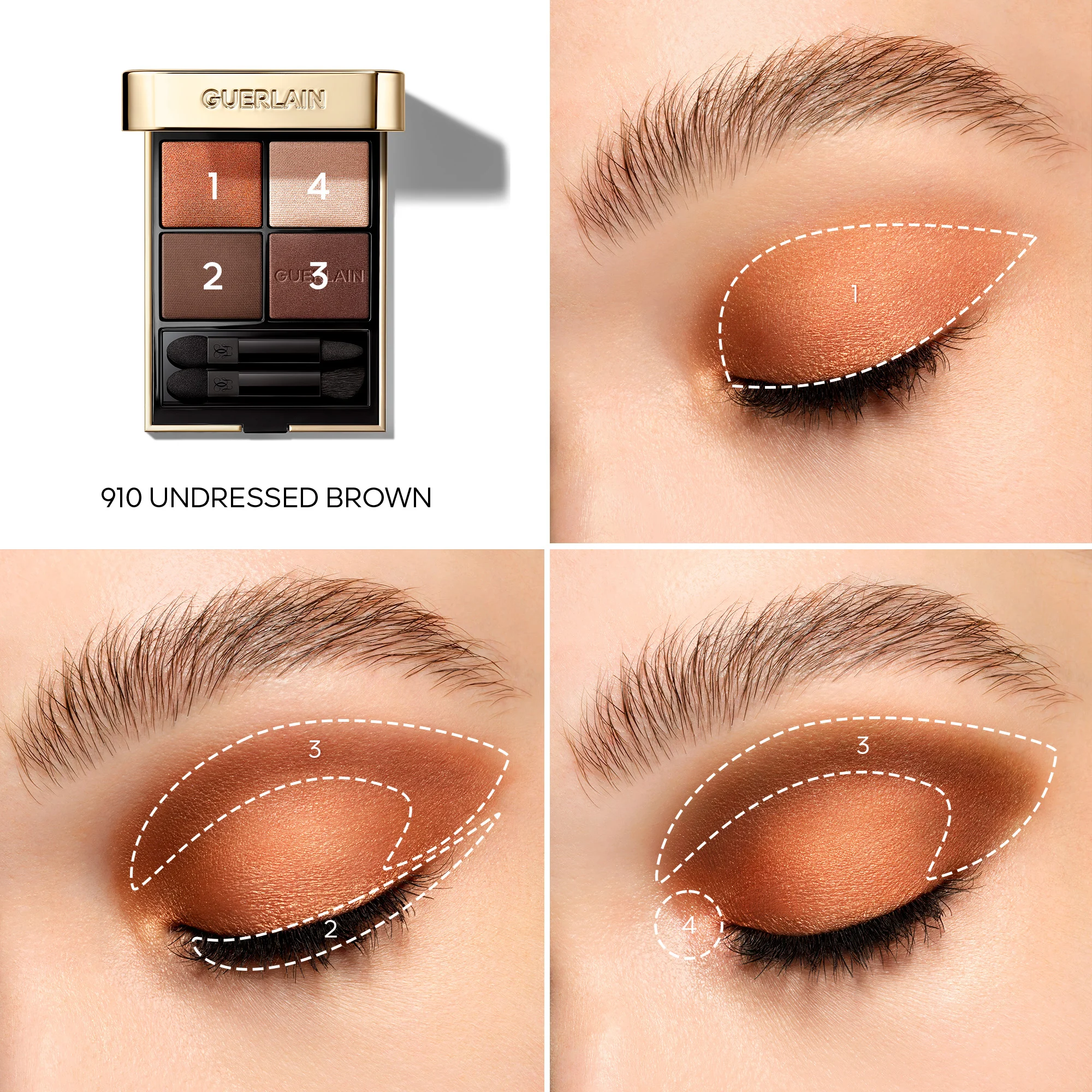 OMBRES G Ombres à paupières 4 couleurs |- UNDRESSED BROWN
