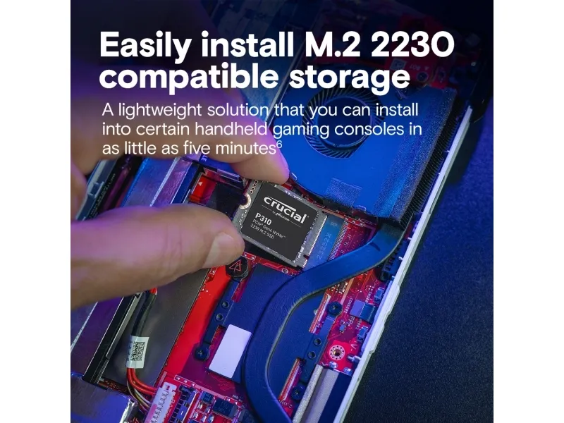 Crucial P310 - SSD - Extreme Performance - 2 TB - intern - M.2 2230 - PCIe 4.0 x4 (NVMe)