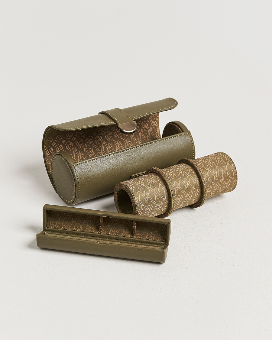 WOLF Triple Watch Roll Earth Olive