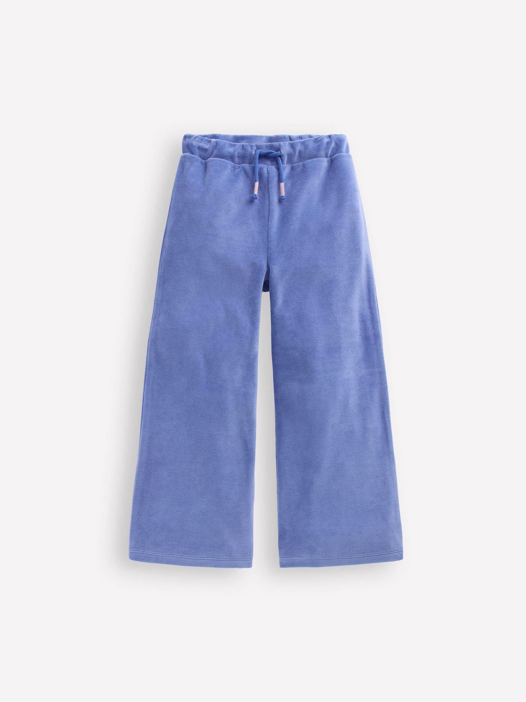 Blauw - Boden Hart Pocket Velour Joggingbroeken