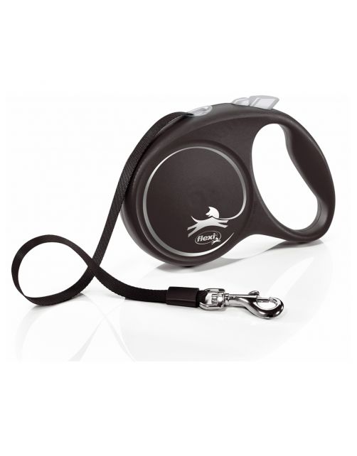 Flexi Black Design Tape L 5 m - Hondenriem