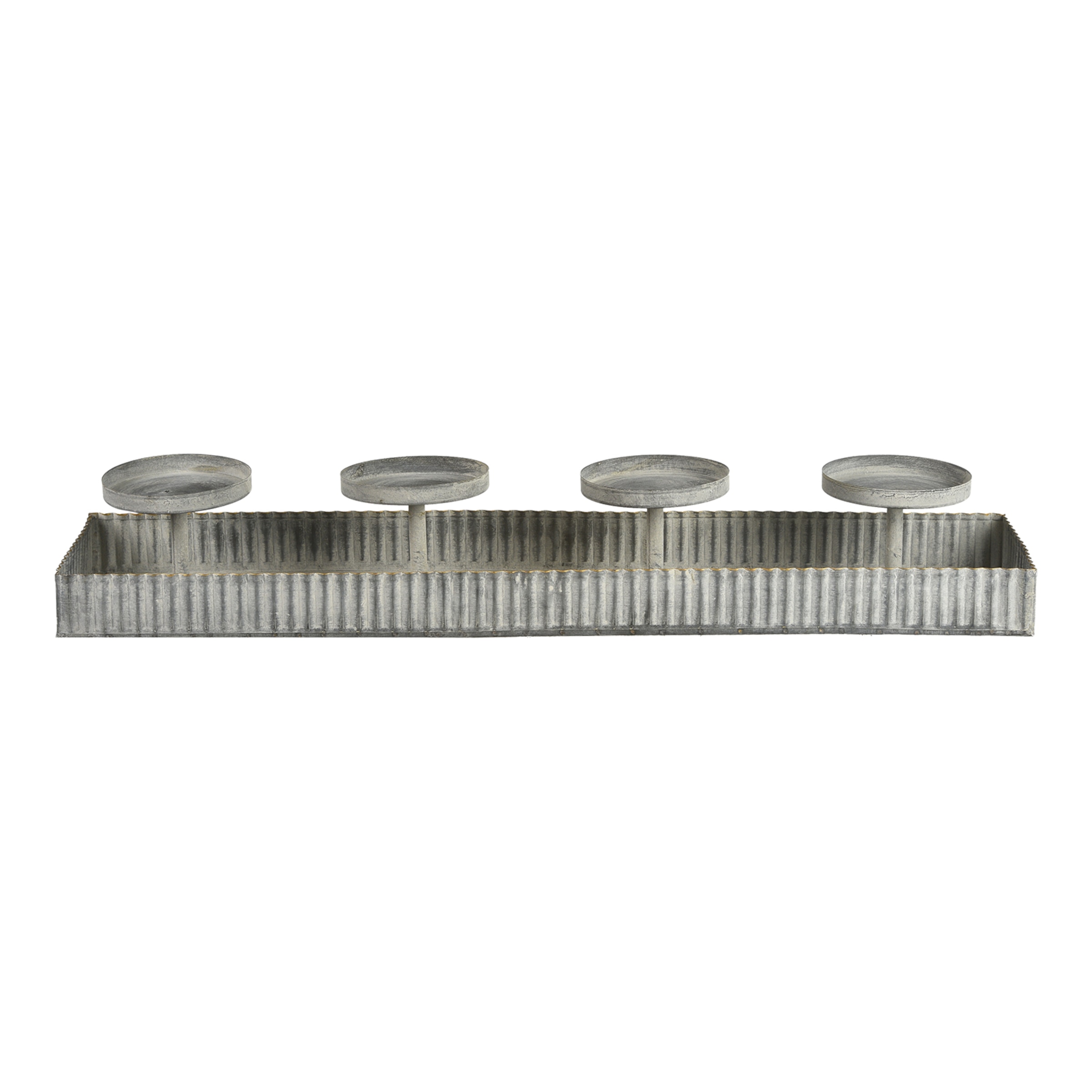 silber, B 57,5 x H 8 x T 14,5 cm