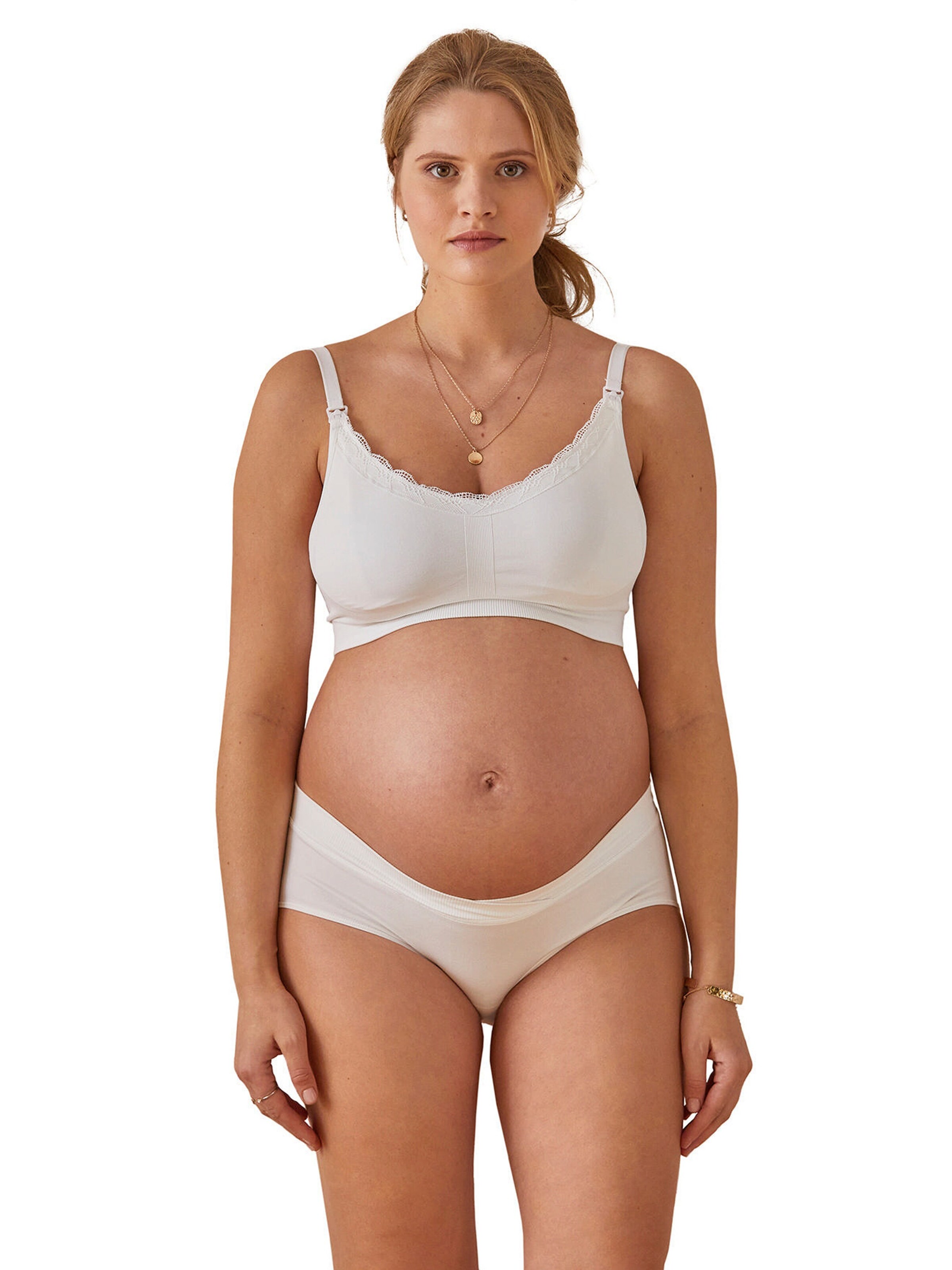 Vertbaudet Bügelloses Still-Bustier, Spitze weiß