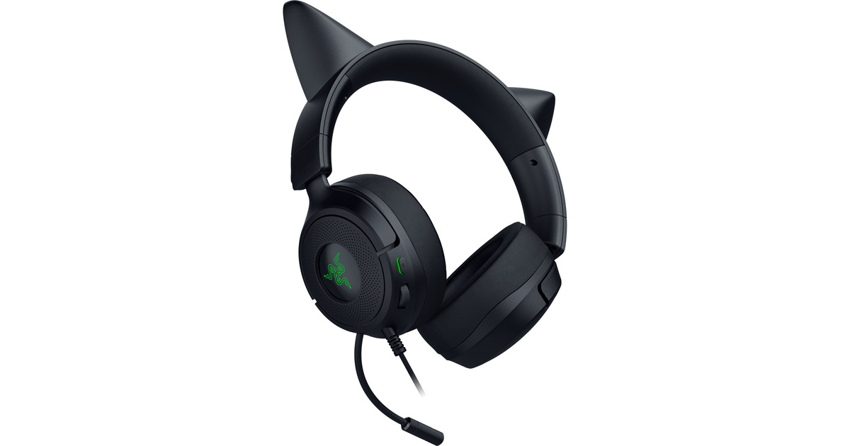 RazerKraken Kitty V3 X Black over-ear gaming headset  (Zwart/groen)