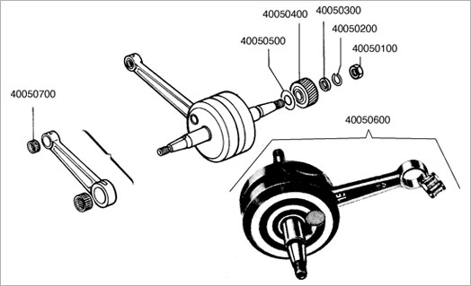 Krumtap komplet TopRacing, 1,2 HK