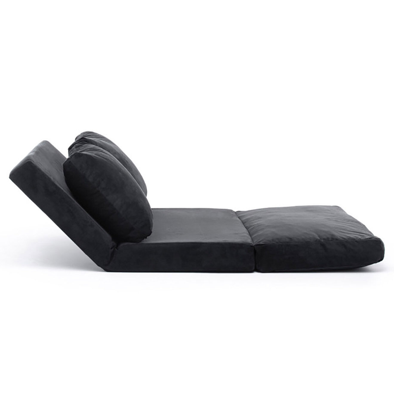 Homitis Banquette Convertible 2 places Taida noire - 120x68x26 cm