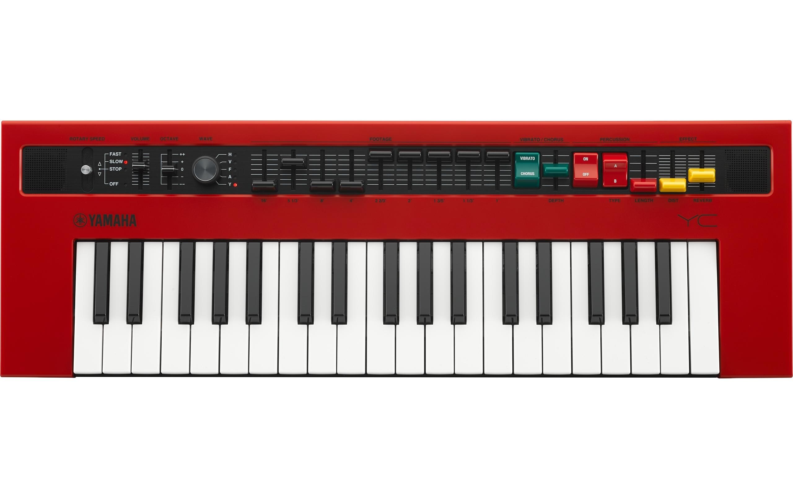 Synthesizer Reface YC<br>Portables Keyboard mit Mini-Tastatur, integrierten Lautsprechern und professionellen Anschlüssen