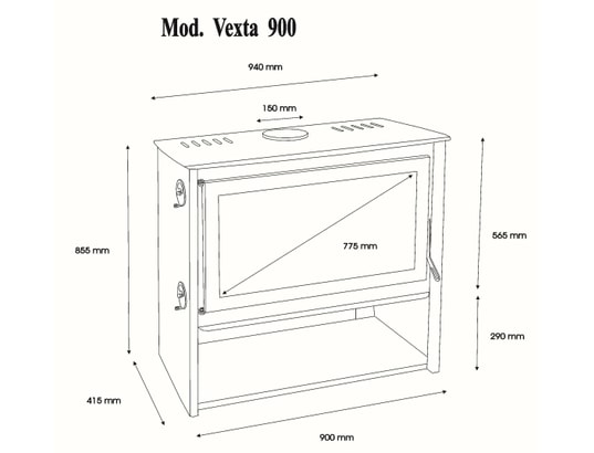 PANADERO - Poêle à bois mod. Vexta 900