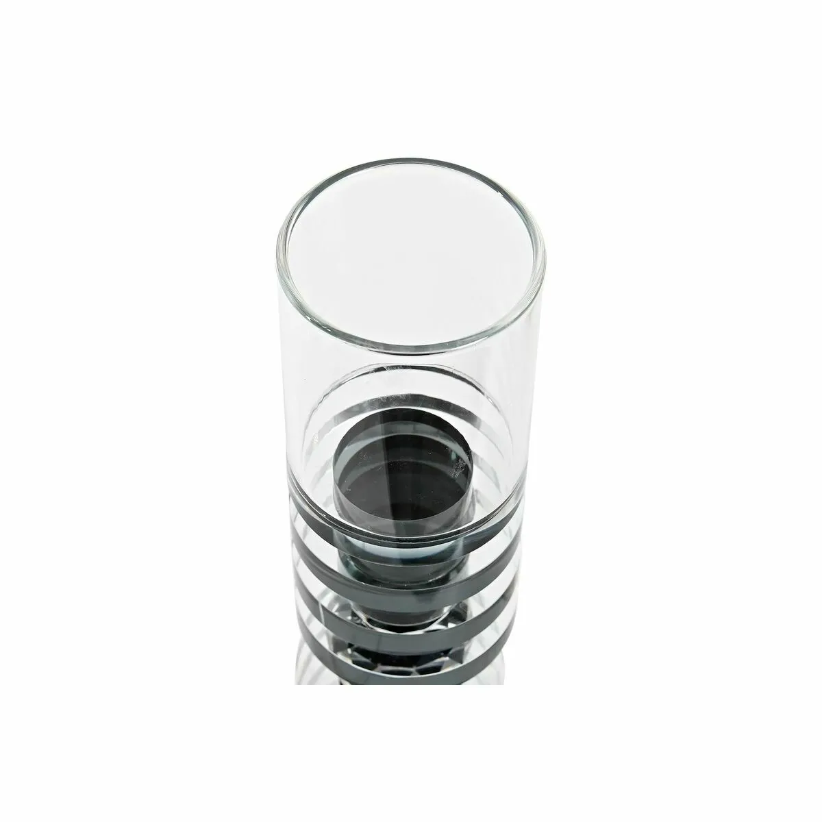 DKD Home Decor Bougeoir - Verre Noir