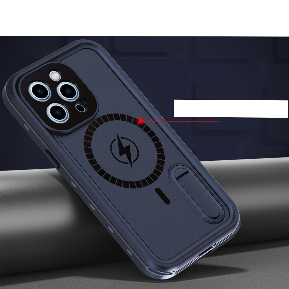 iPhone 13 Pro Wasserfeste MagSafe Outdoor Schutz Hülle mit Aufsteller (IP68) - Schwarz
