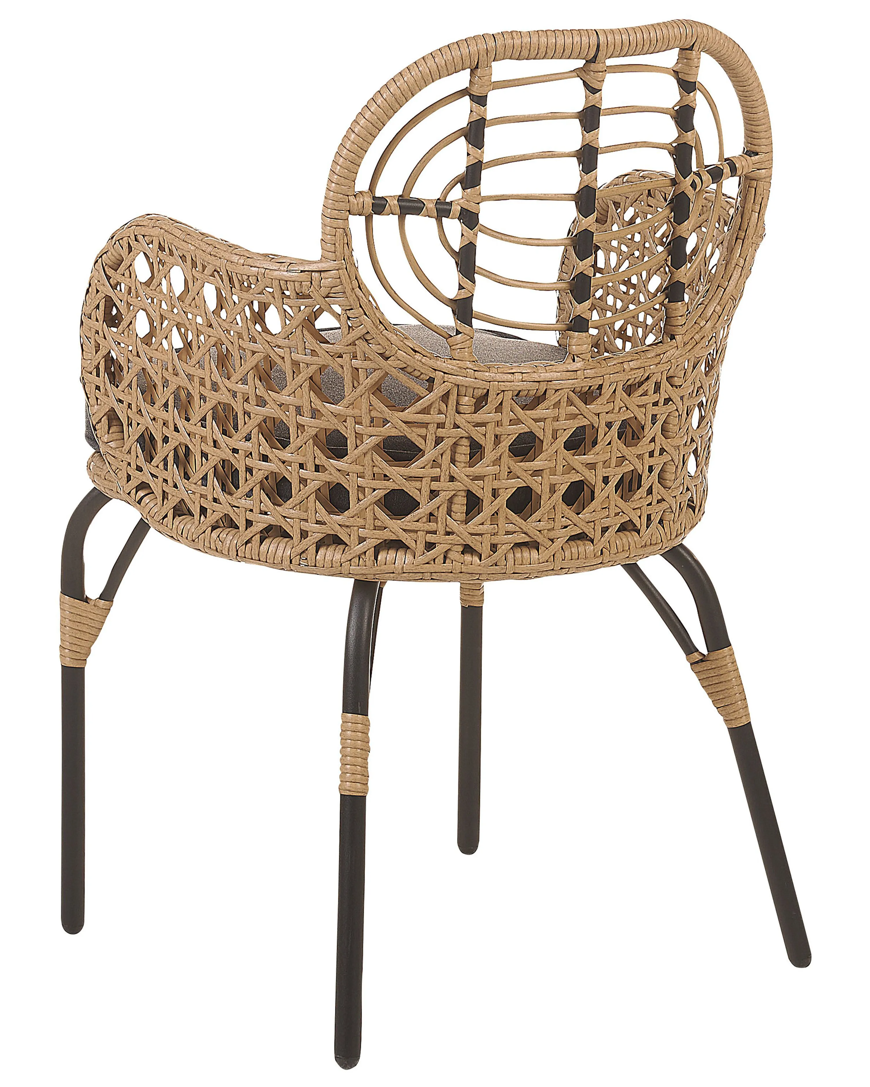 Set van 6 stoelen met zitkussen PRATELLO PE rotan Natuurlijk