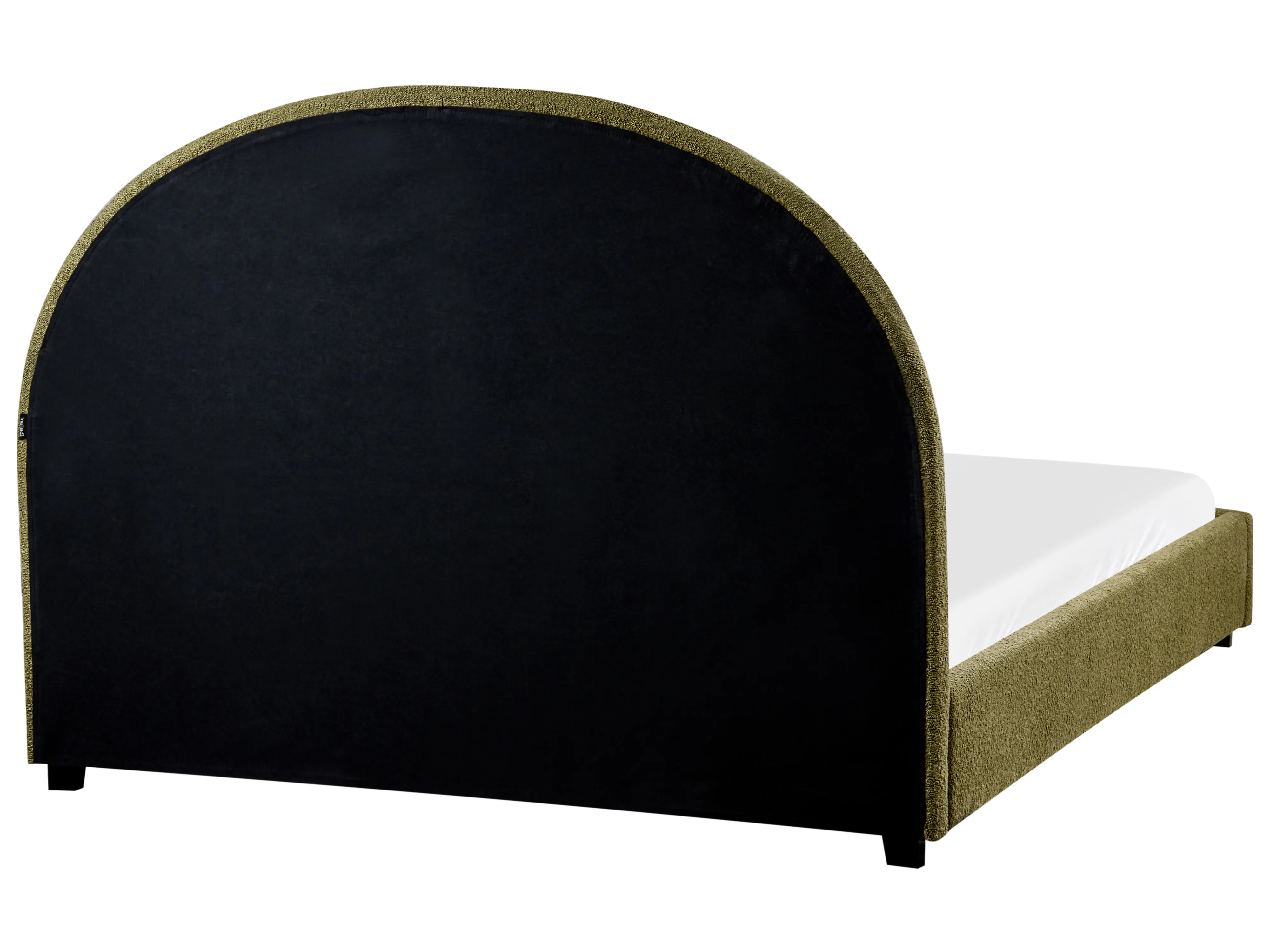 Bed Bouclé VAUCLUSE 140 x 200 cm Olijfgroen