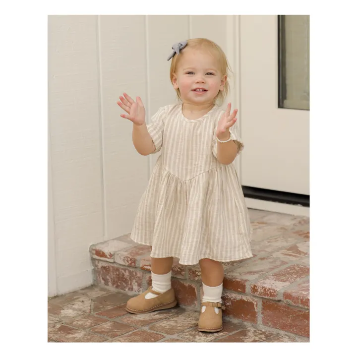 Quincy Mae Robe Brielle Rayée | Vert