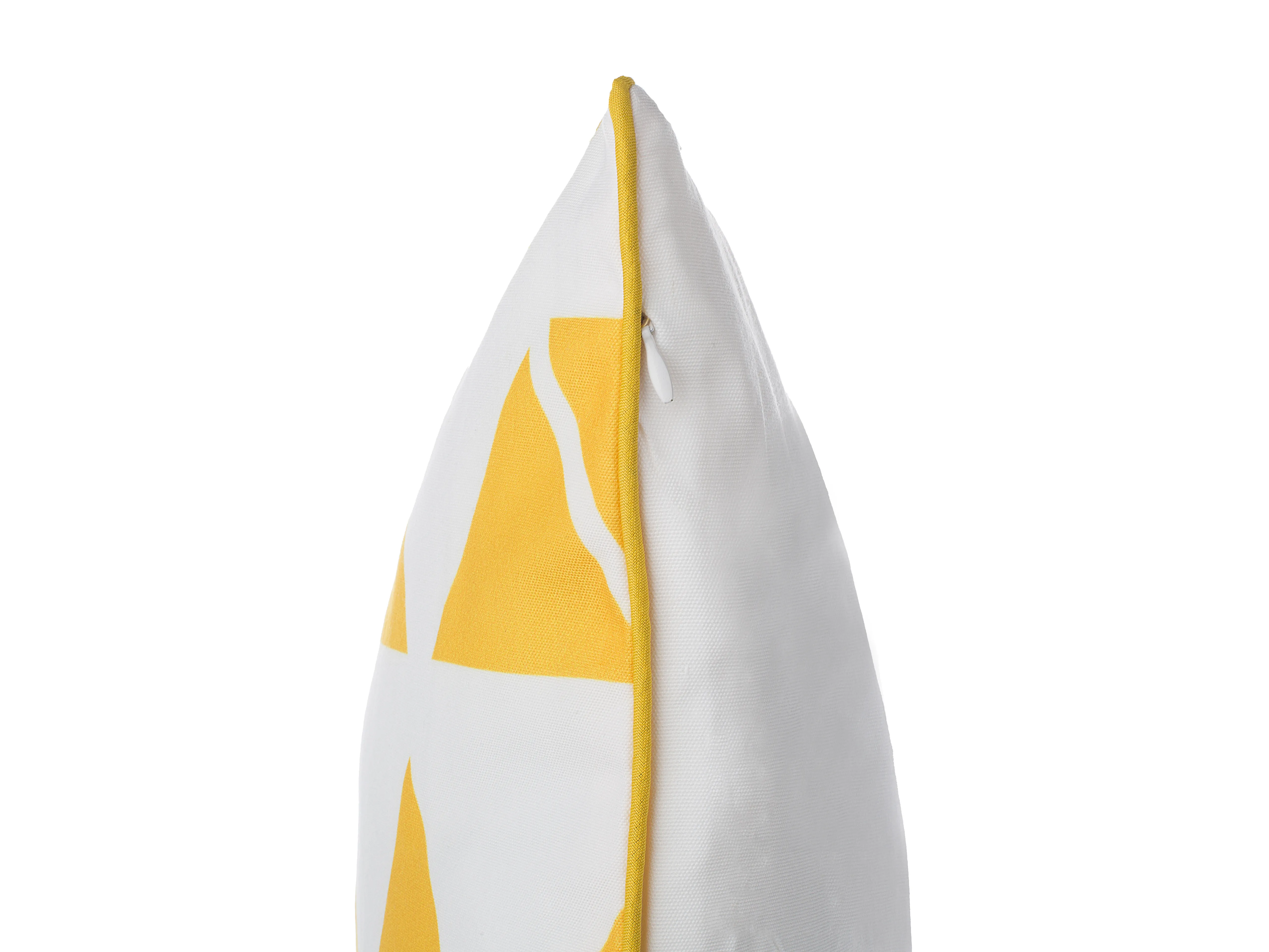 Set van 2 sierkussens PANSY 45 x 45 cm Geel geometrisch patroon