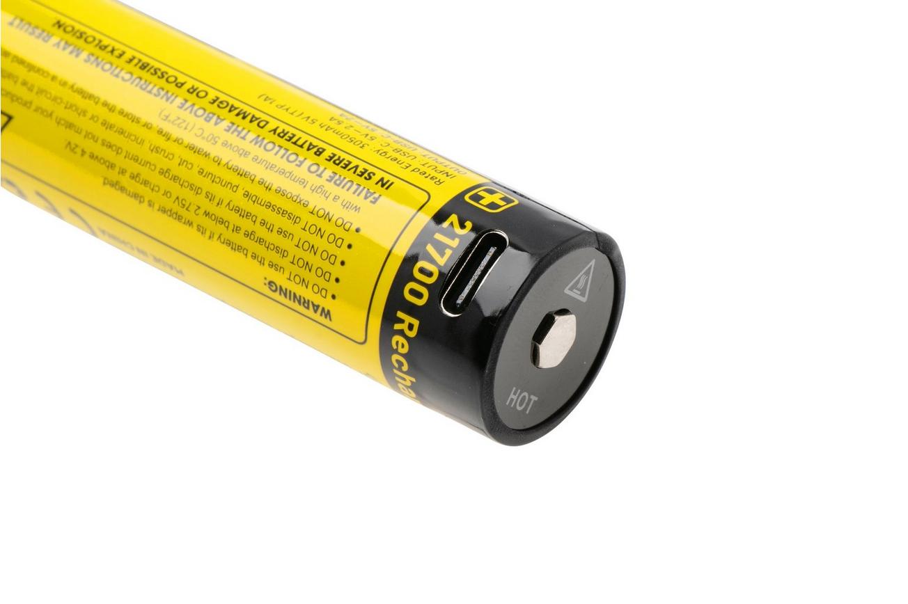 Nitecore NL2150RX 21700 Li-ion accu met usb-c poort, 5000 mAh