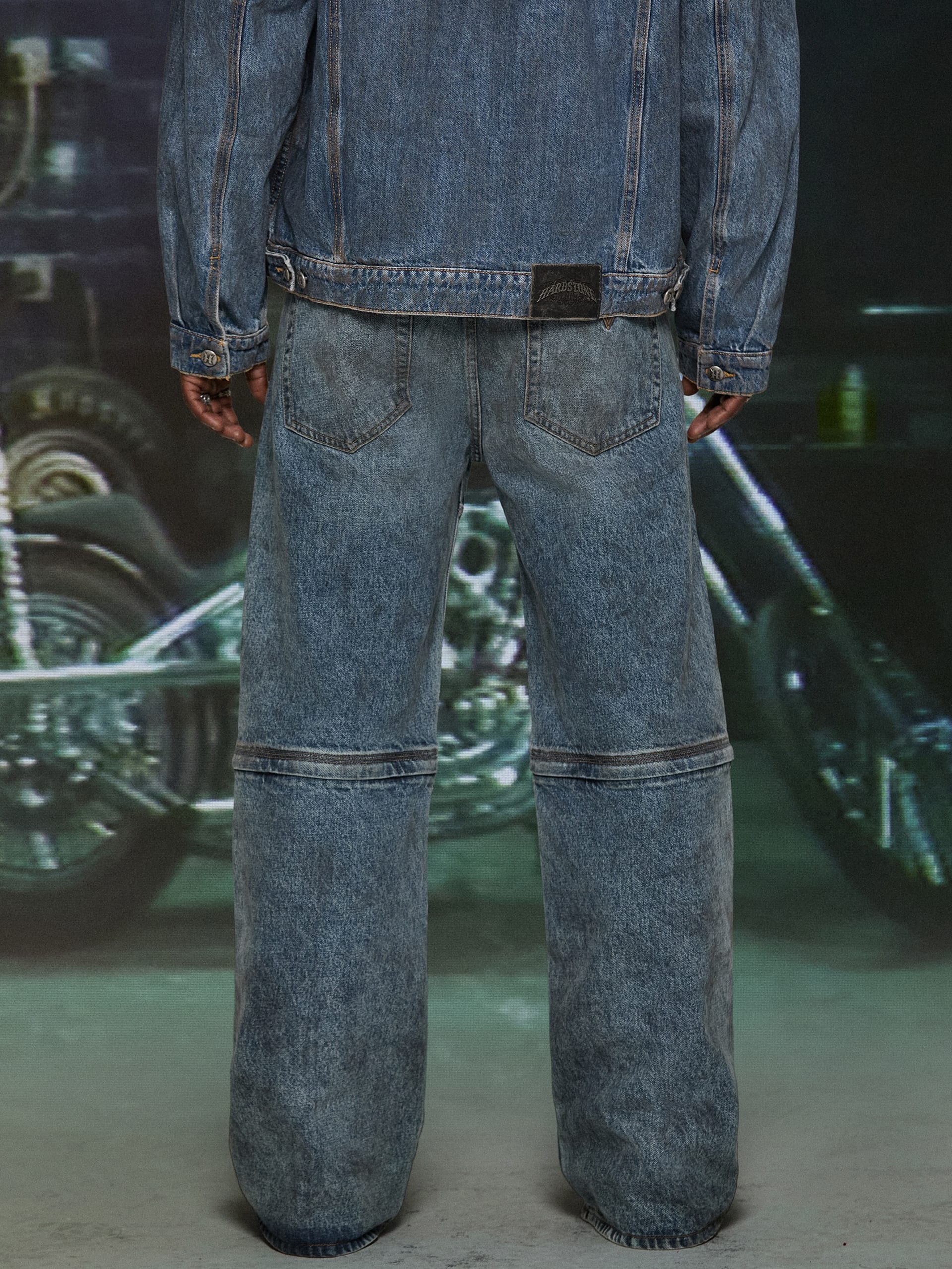 Calça jeans HARDSTONE com zíper removível