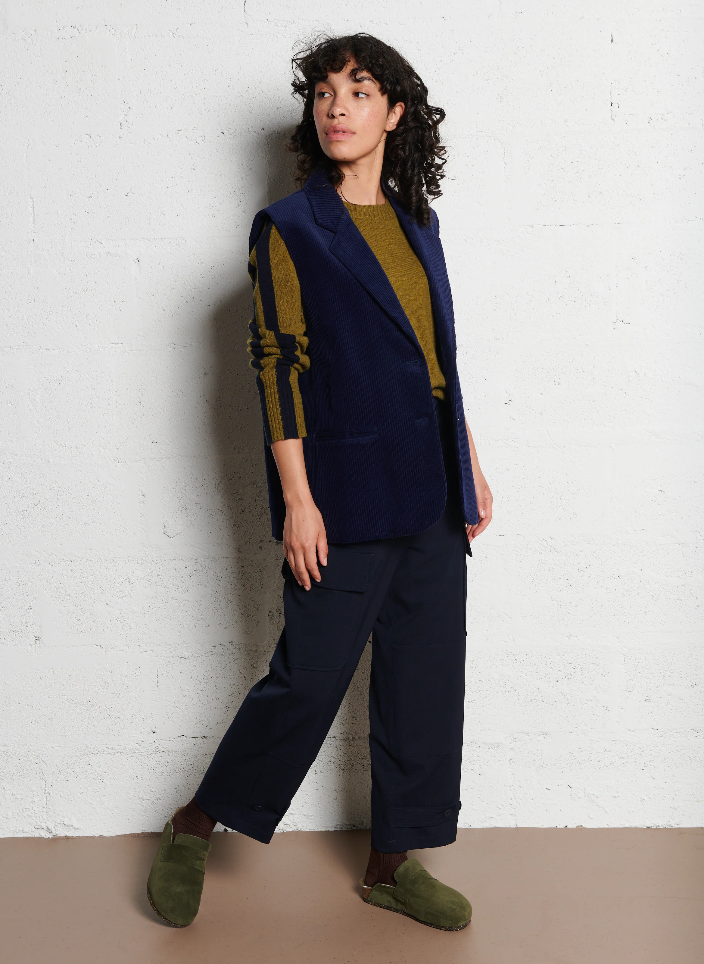 LEXY - Veste sans manches en coton | Bleu
