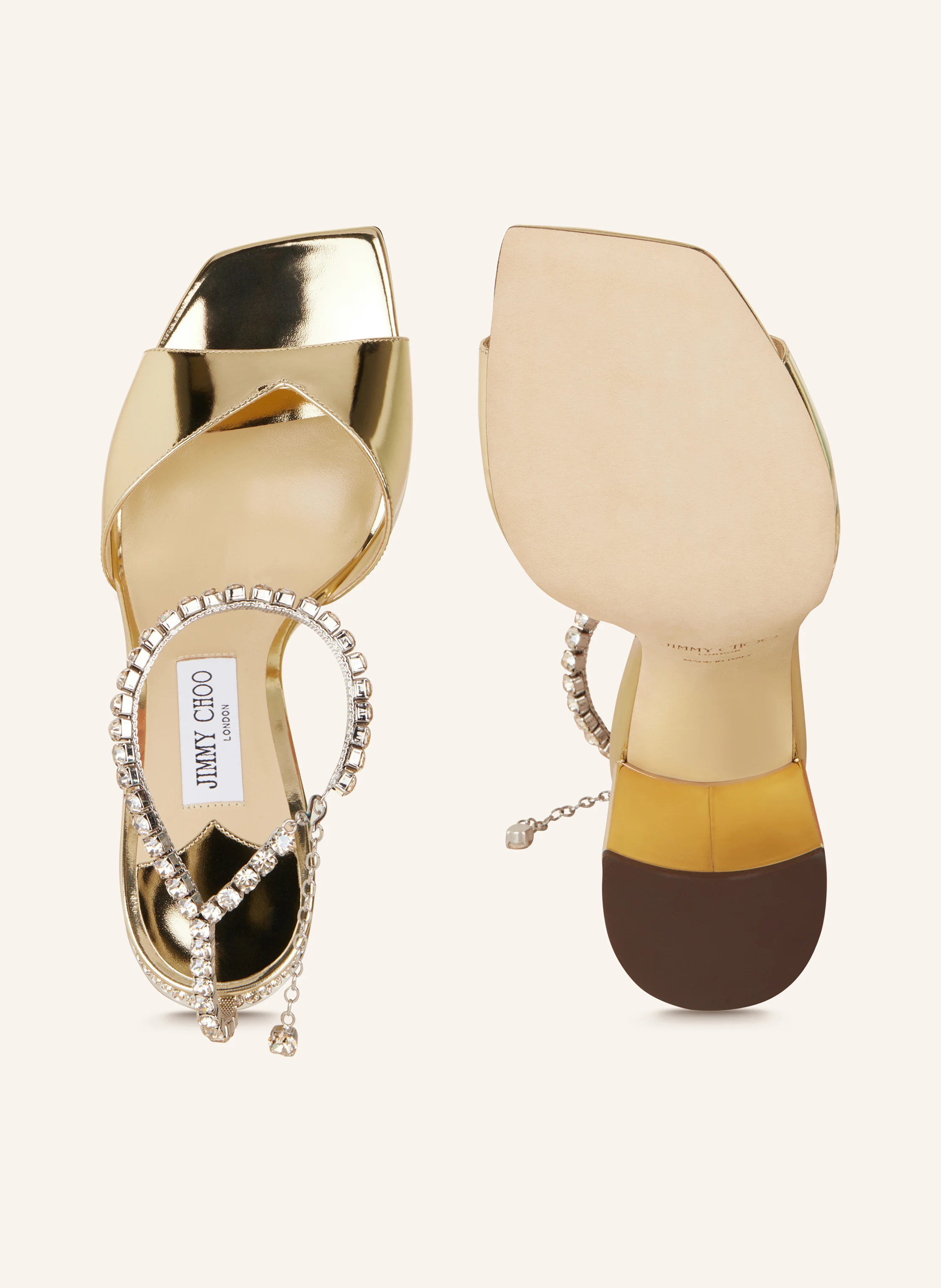 JIMMY CHOO Sandaletten SAEDA mit Schmucksteinen