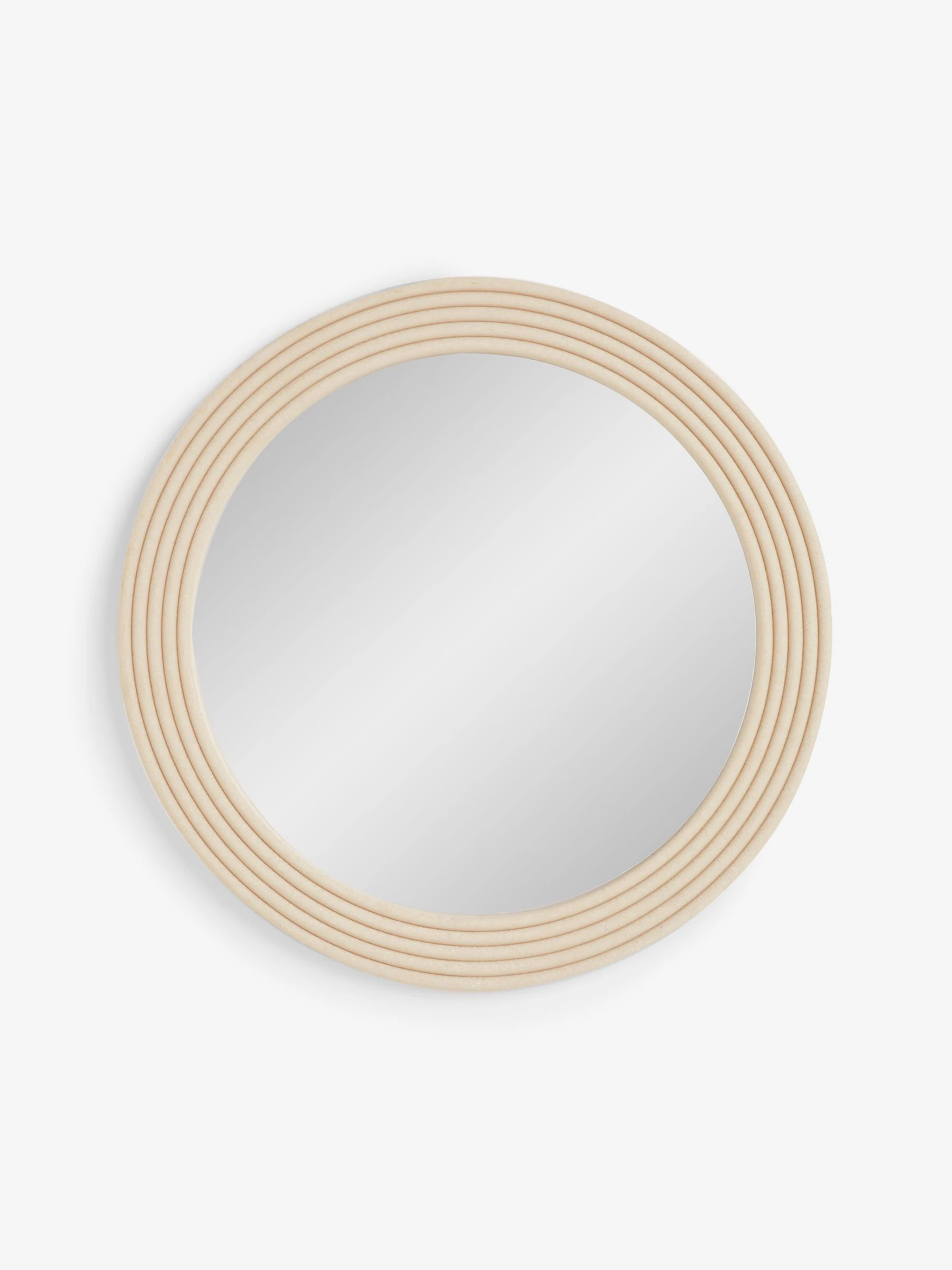 Resin Ribbed Round Wall Mirror