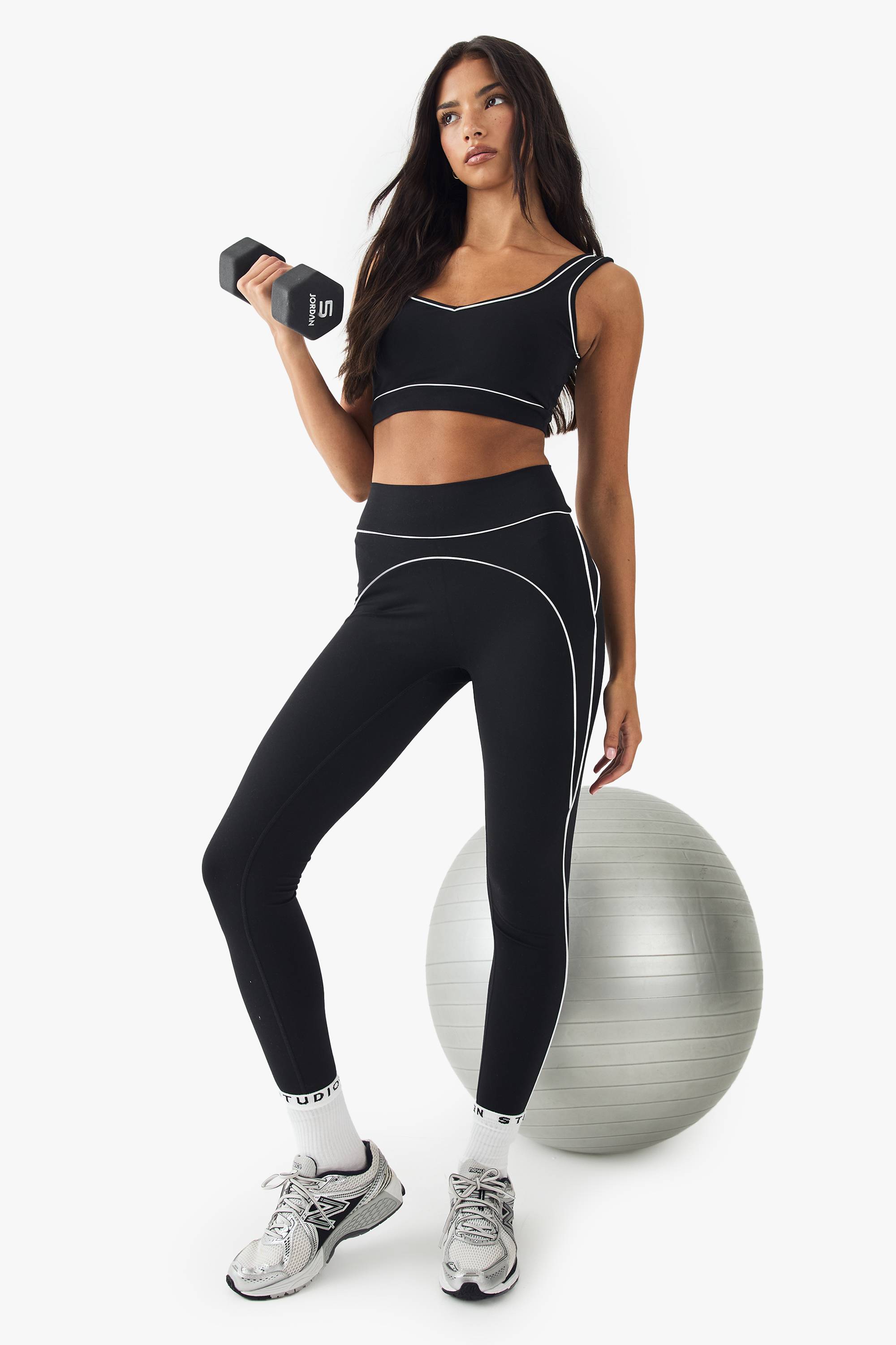 Legging De Sport Sculptant Ultra Dsgn Studio Avec Passepoil Contrasté