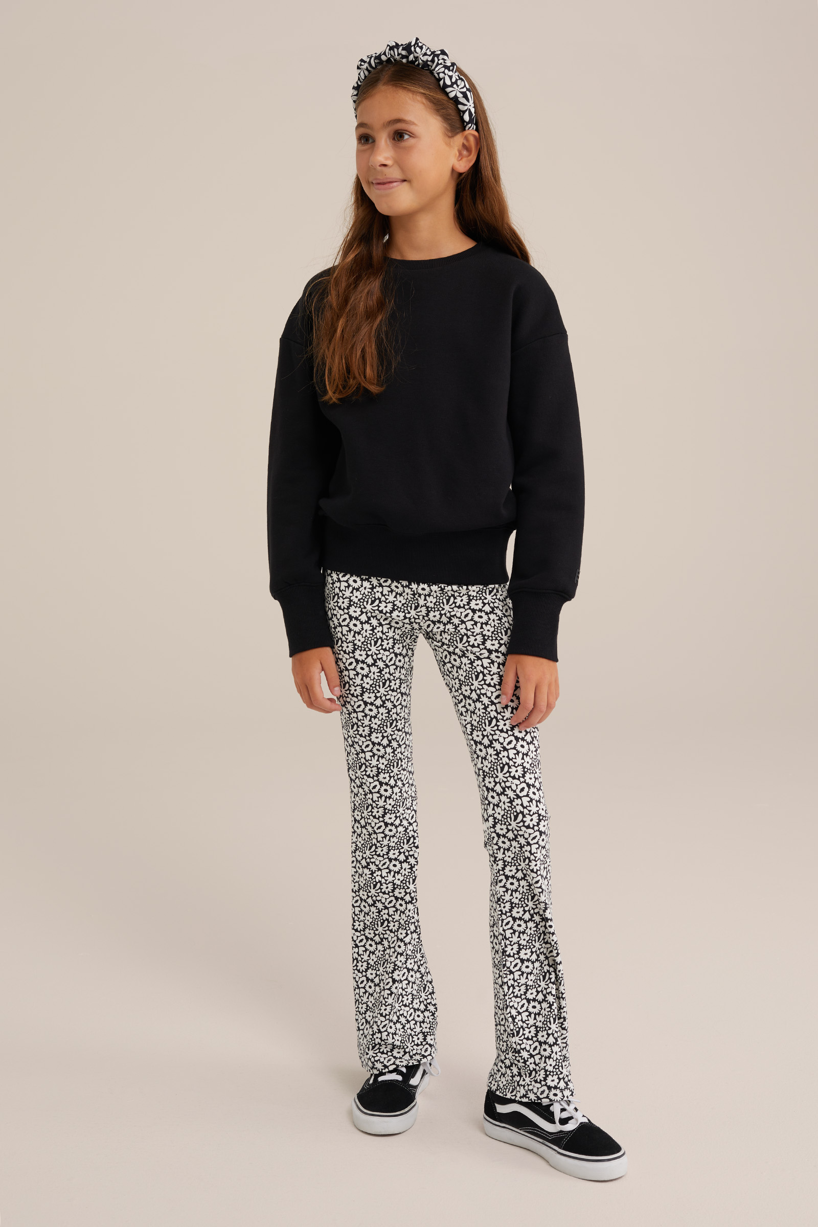 Meisjes flared legging met dessin WE Fashion Multikleur