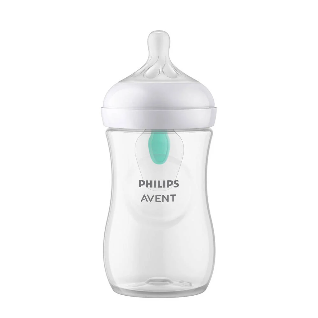 Komt geen melk uitNatural Response Babyfles met AirFree-ventiel 260 ml 1M+ Snelheid-3 speen SCY673/01