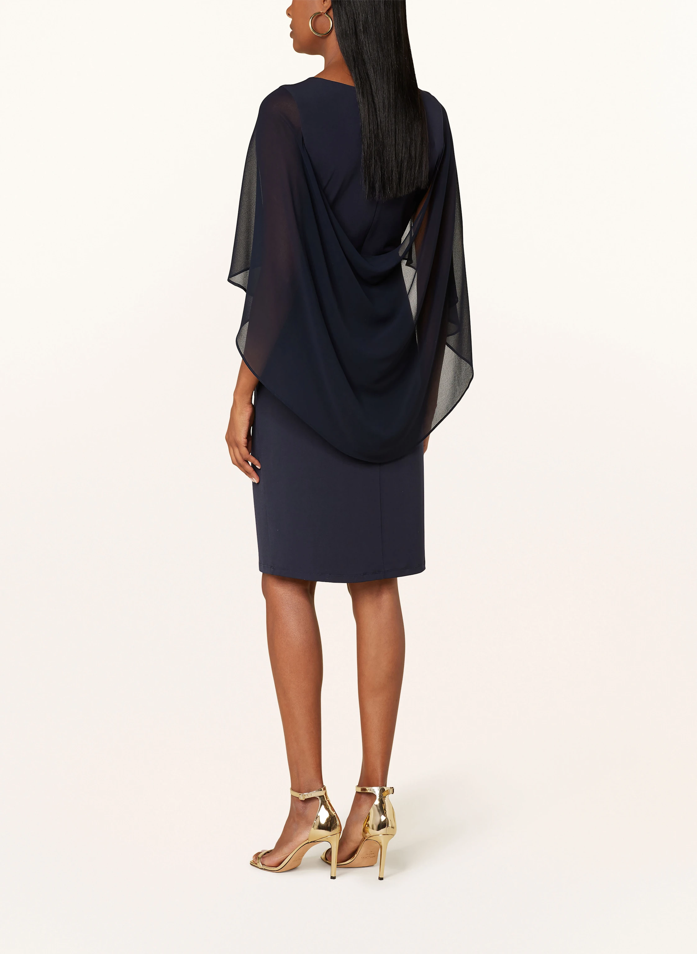 Vera Mont Cocktailkleid im Materialmix mit Schmucksteinen