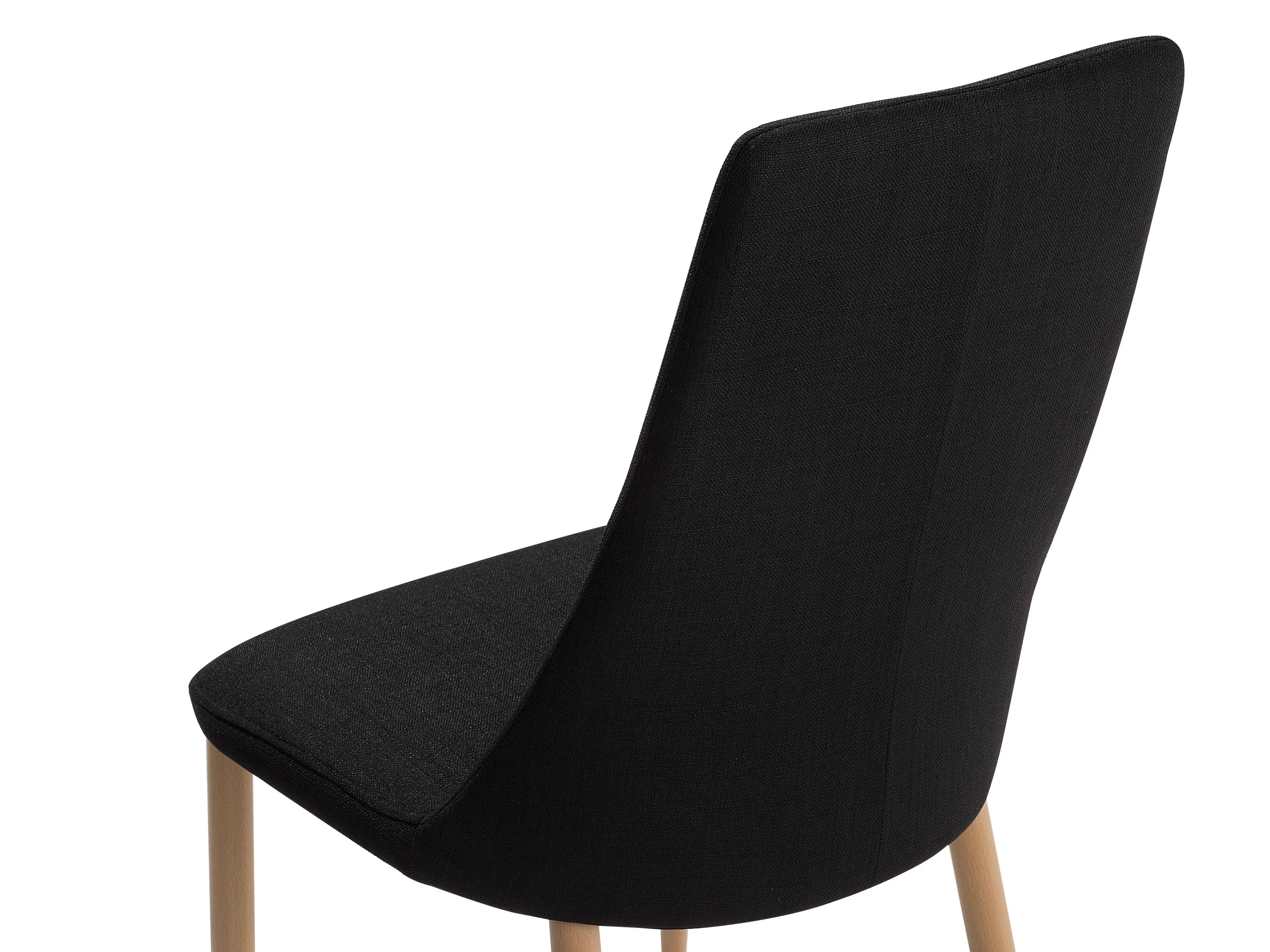 Set van 2 eetkamerstoelen CLAYTON Stof Zwart
