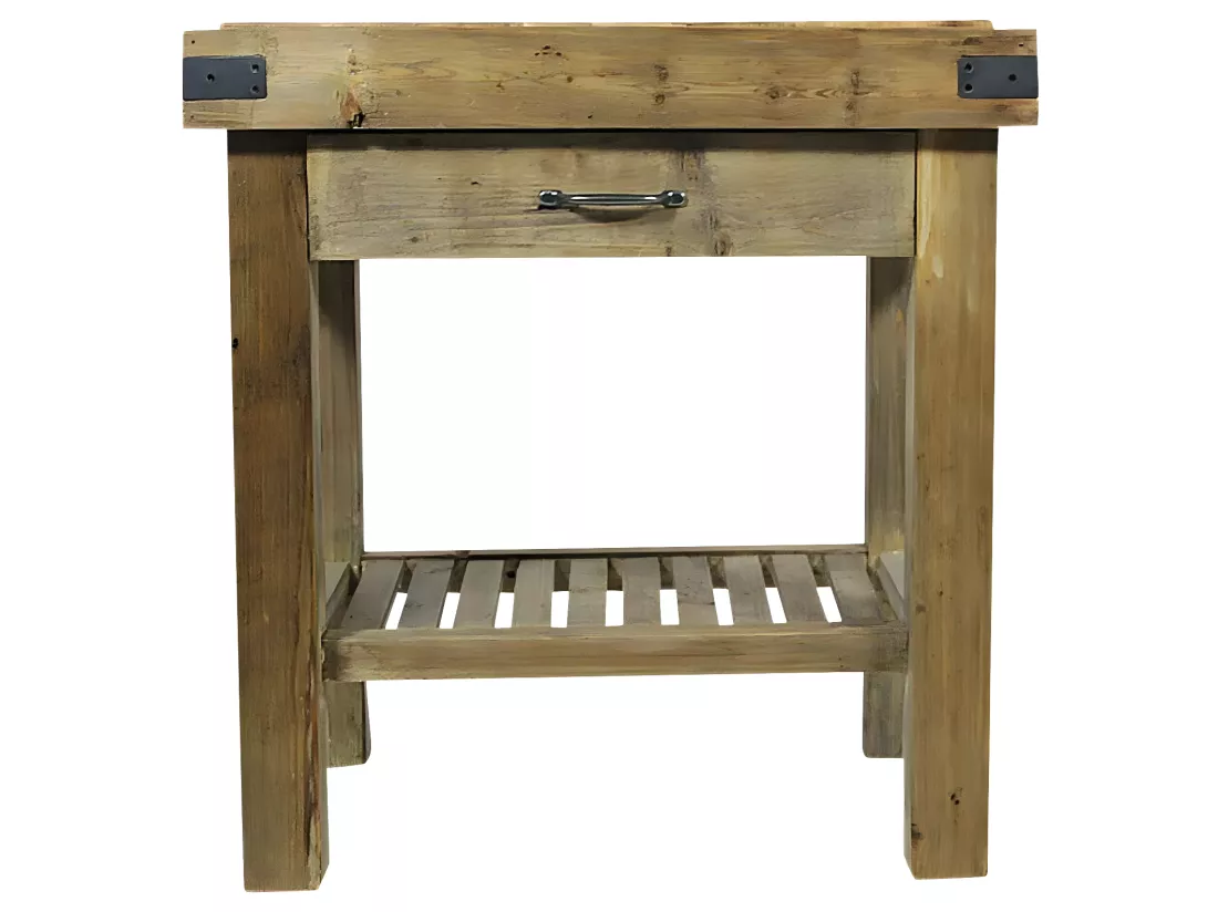 Meuble bas cuisine en bois recyclé Garance