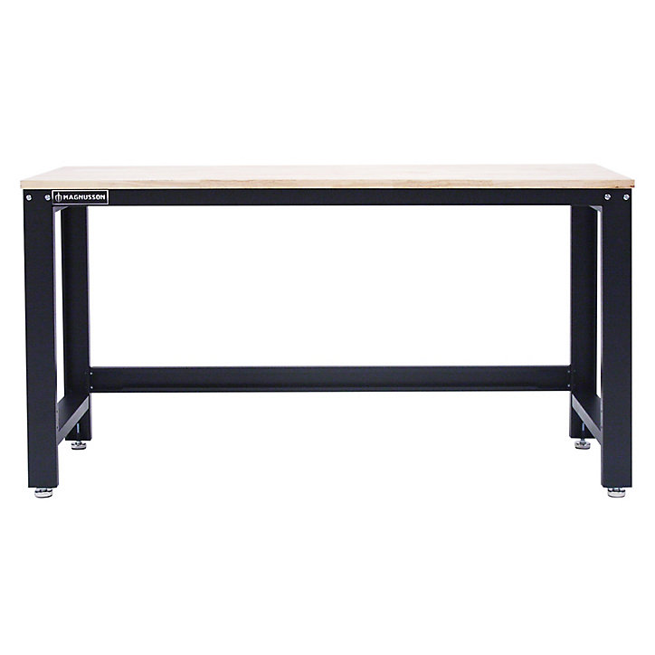 Etabli de travail en acier/bois Magnusson L.160 x l.60 x H.87 cm charge maxi 150 kg