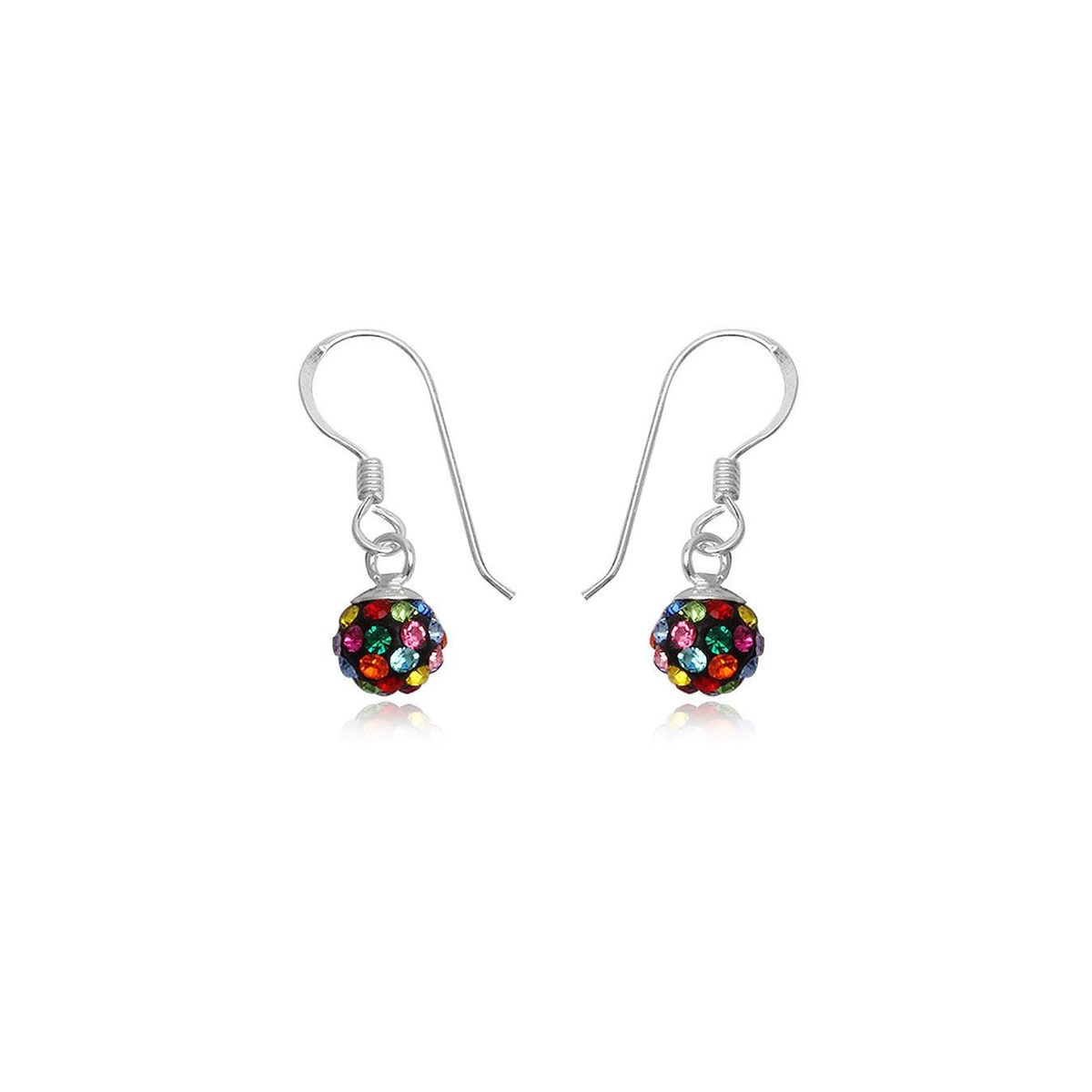 Boucles d'oreilles strass multicolor