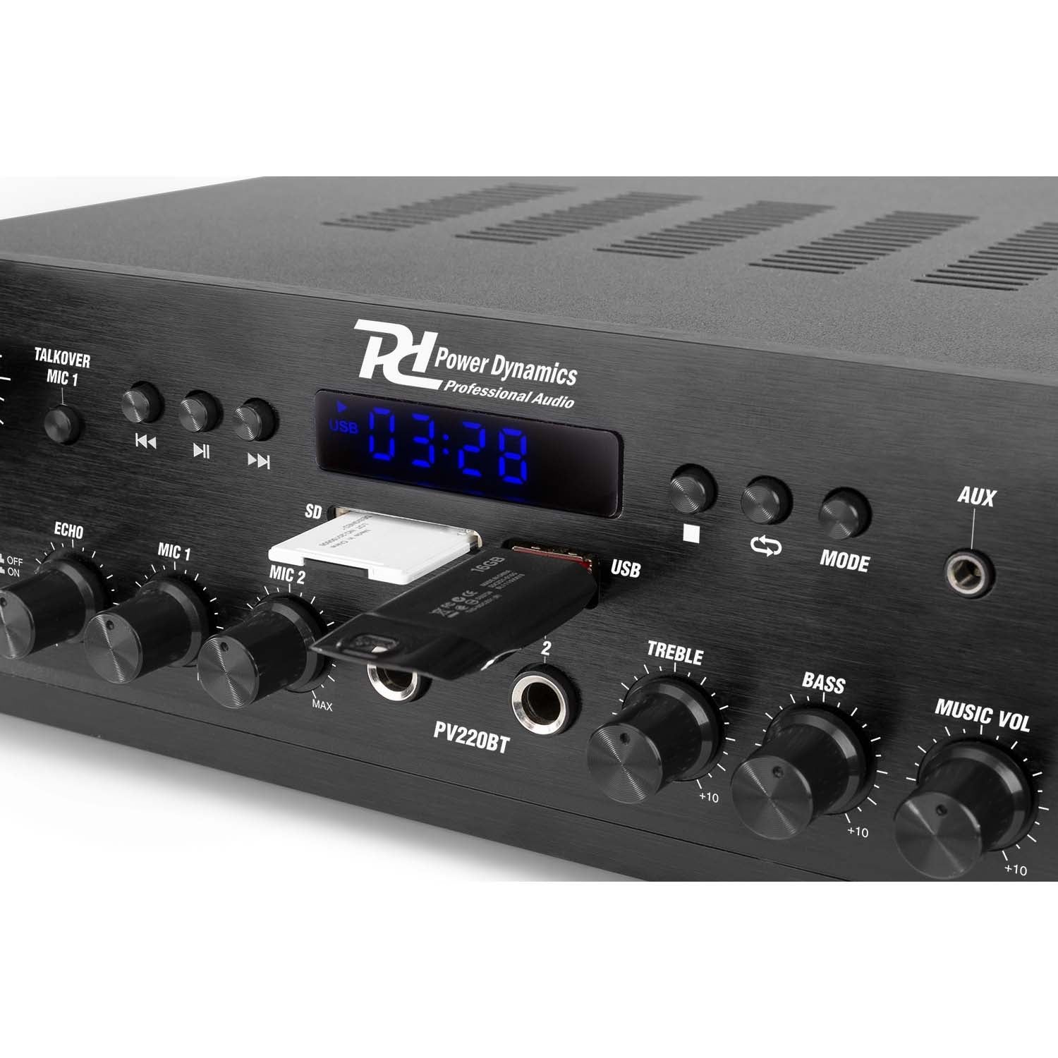 Power Dynamics PV220BT Bluetooth muzieksysteem 2x 50 Watt