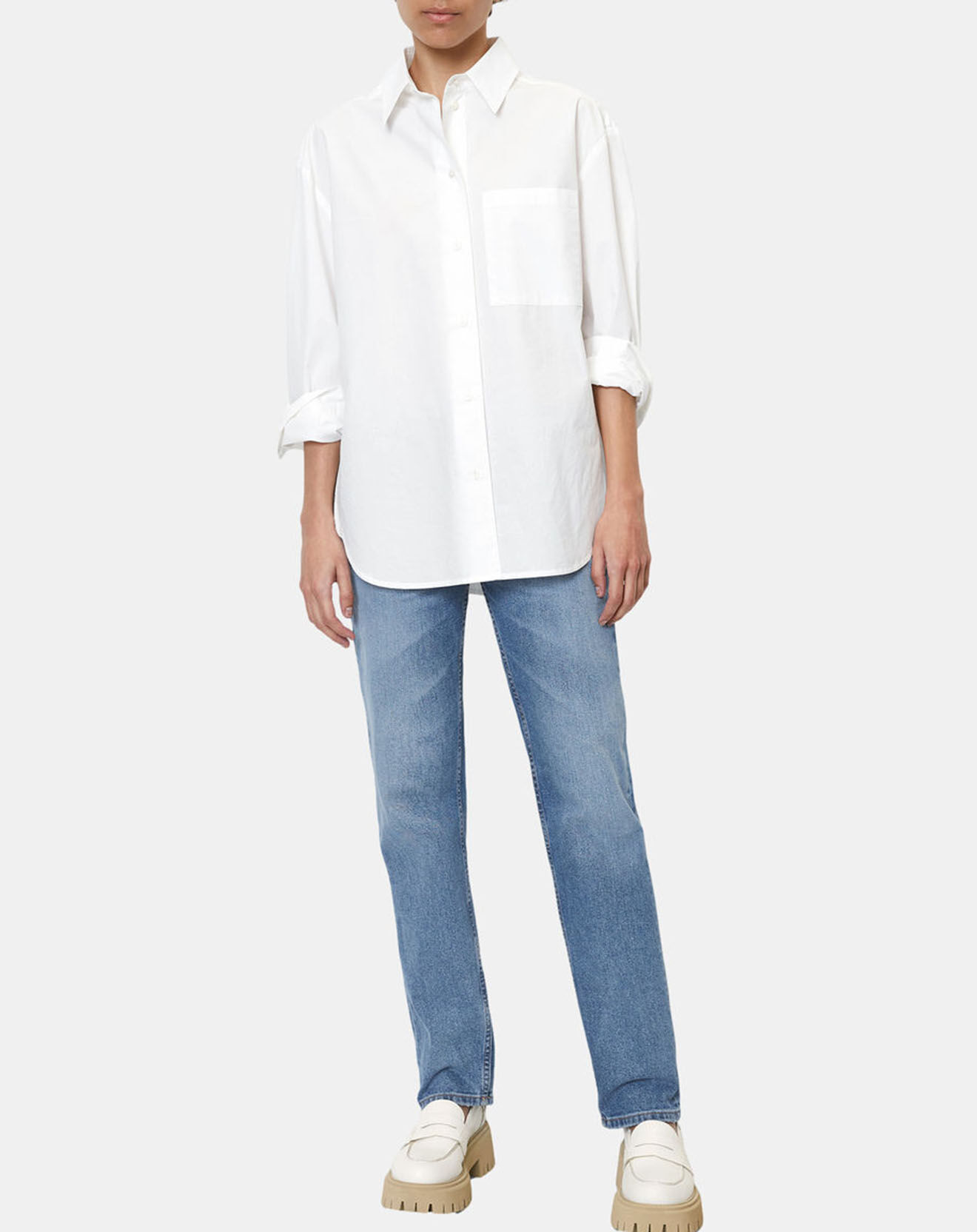 Marc O'Polo Chemise boyfriend blanche