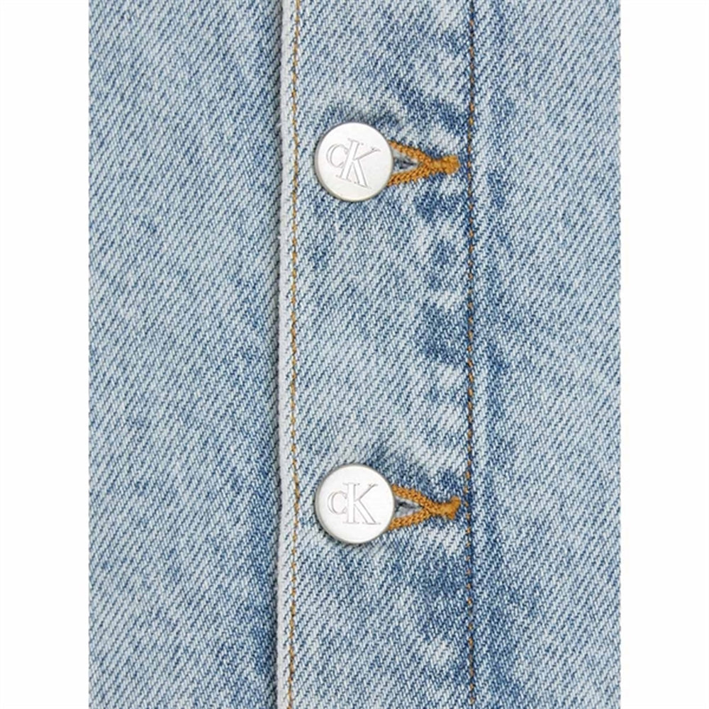 Køb Calvin Klein Strap Denim Top Powder Blue