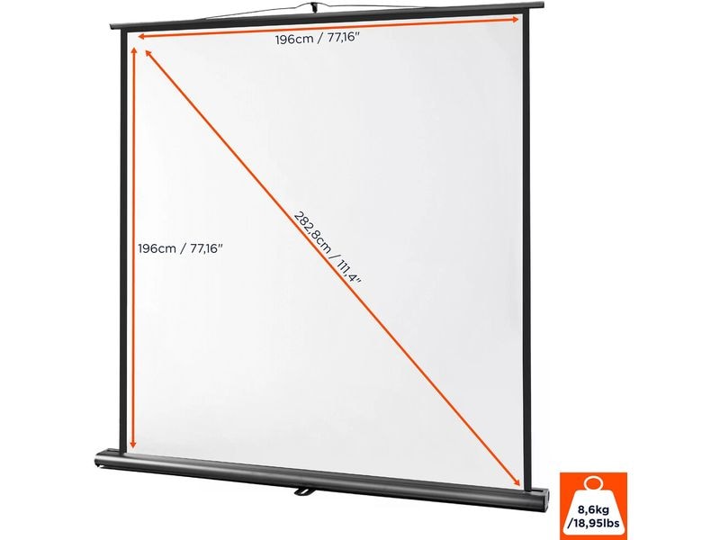 Celexon Mobile Leinwand Ultramobil Pro 200x200cm 1:1 Pull-Up Leinwand