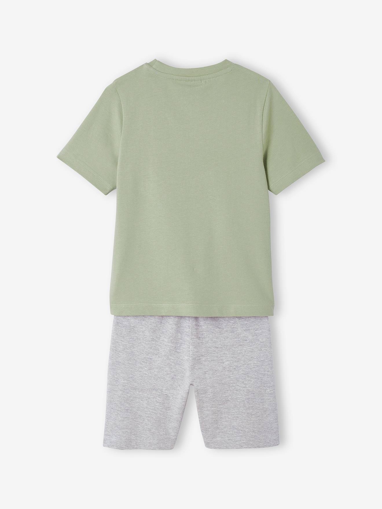 Pijama infantil Snoopy da Peanuts® com shorts, verde salgueiro.