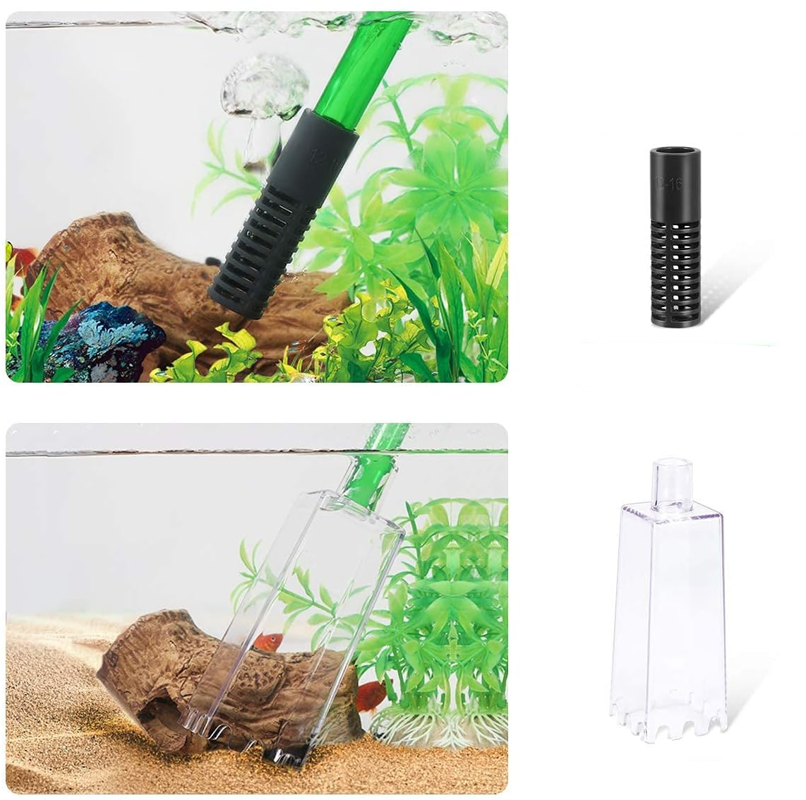 (1.84m) Manuelle Aquarium Wasserpumpe Fisch Tank Reiniger Kiesfilter Wassewechsel Umfüllpumpe - Grün