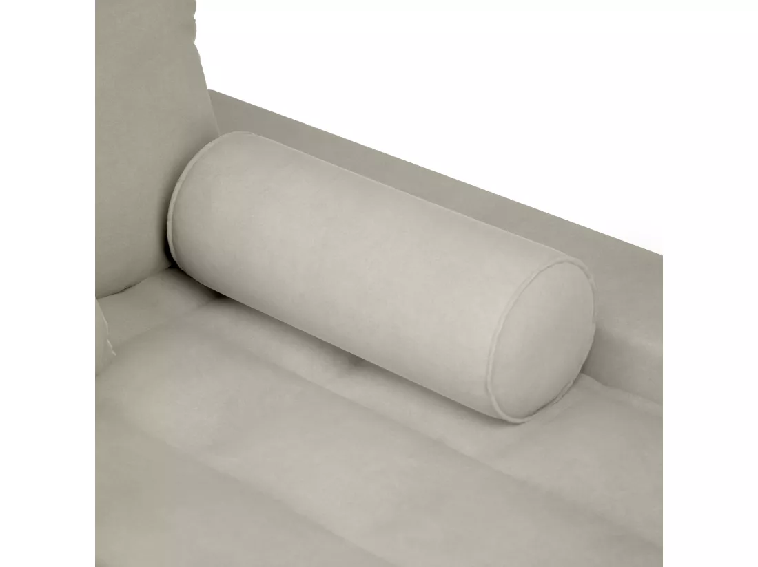 CANAPÉ PANORAMIQUE Deia U Tissu Velours, Beige
