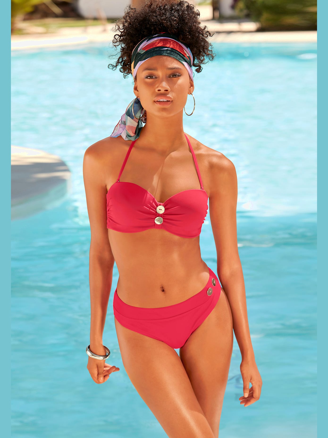 Maillot de bain bandeau à armatures design élégant