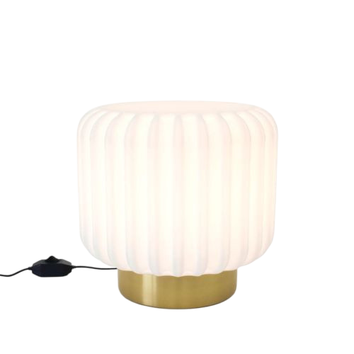 Dentelles Wide XL Lampe mit Kabel und Dimmer - goldener Fuss