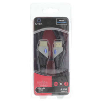 Q-Link HDMI kabel high speed gold plated 3D 2 meter zwart