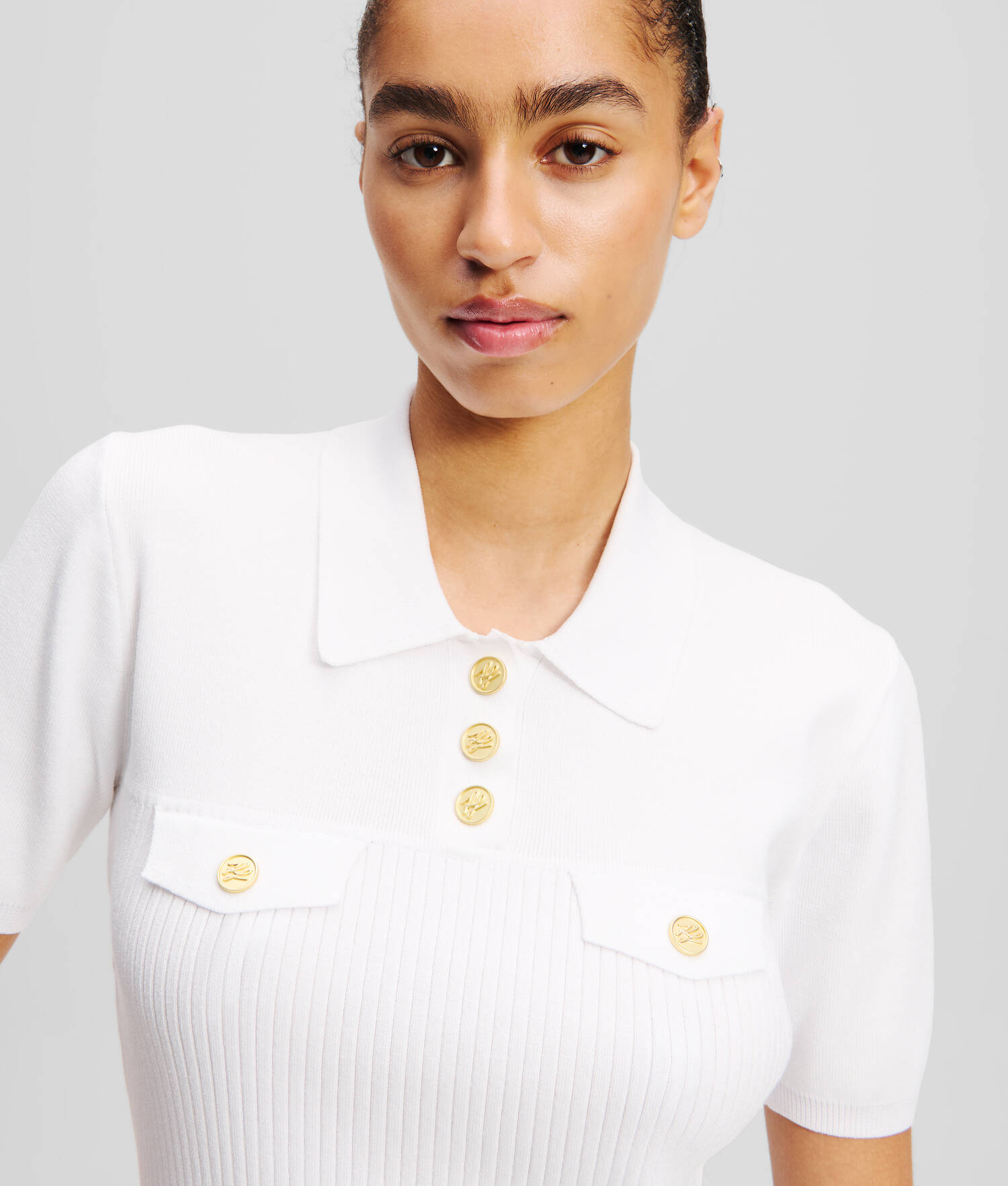 POLO AVEC BOUTONS - Blanc