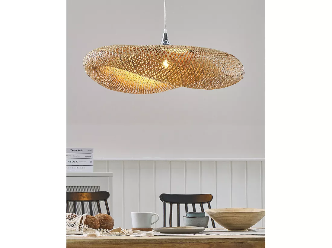 Lampe suspension BOYNE Bambou Marron clair